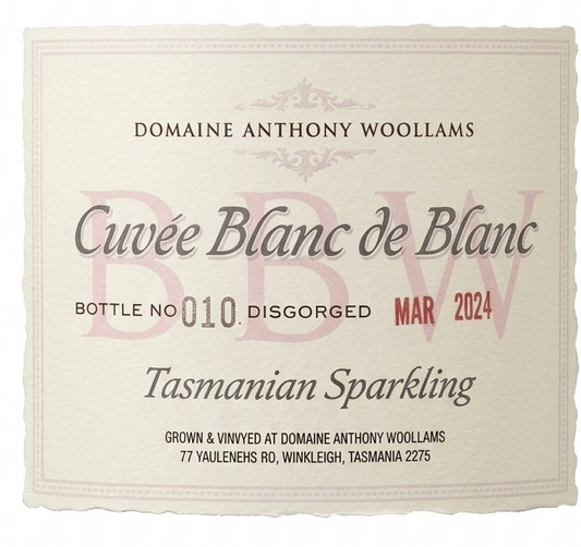 Domaine Anthony Woollams, West Tamar, Blanc de Blanc MV